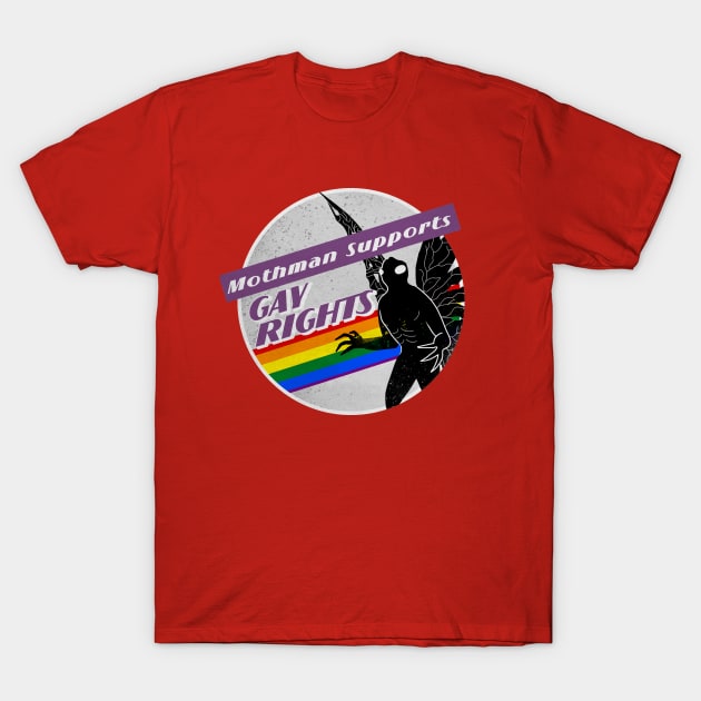 Gay Pride Mothman T-Shirt by creepvrs